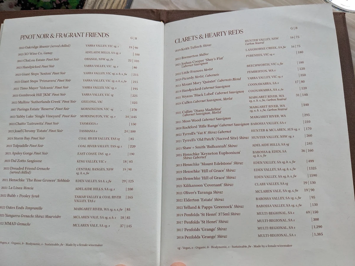 Menu, Me-Gal Restaurant