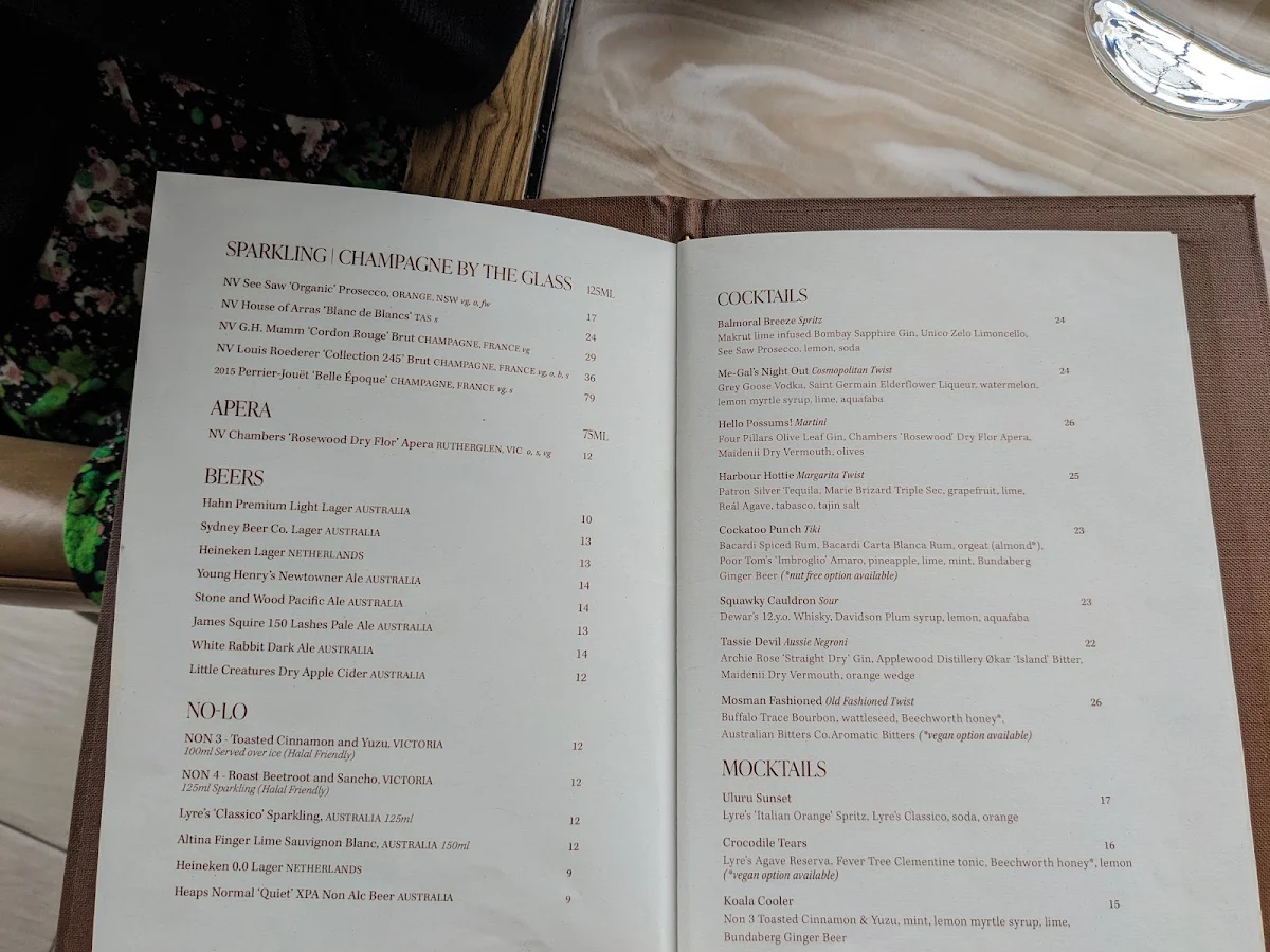 Menu, Me-Gal Restaurant
