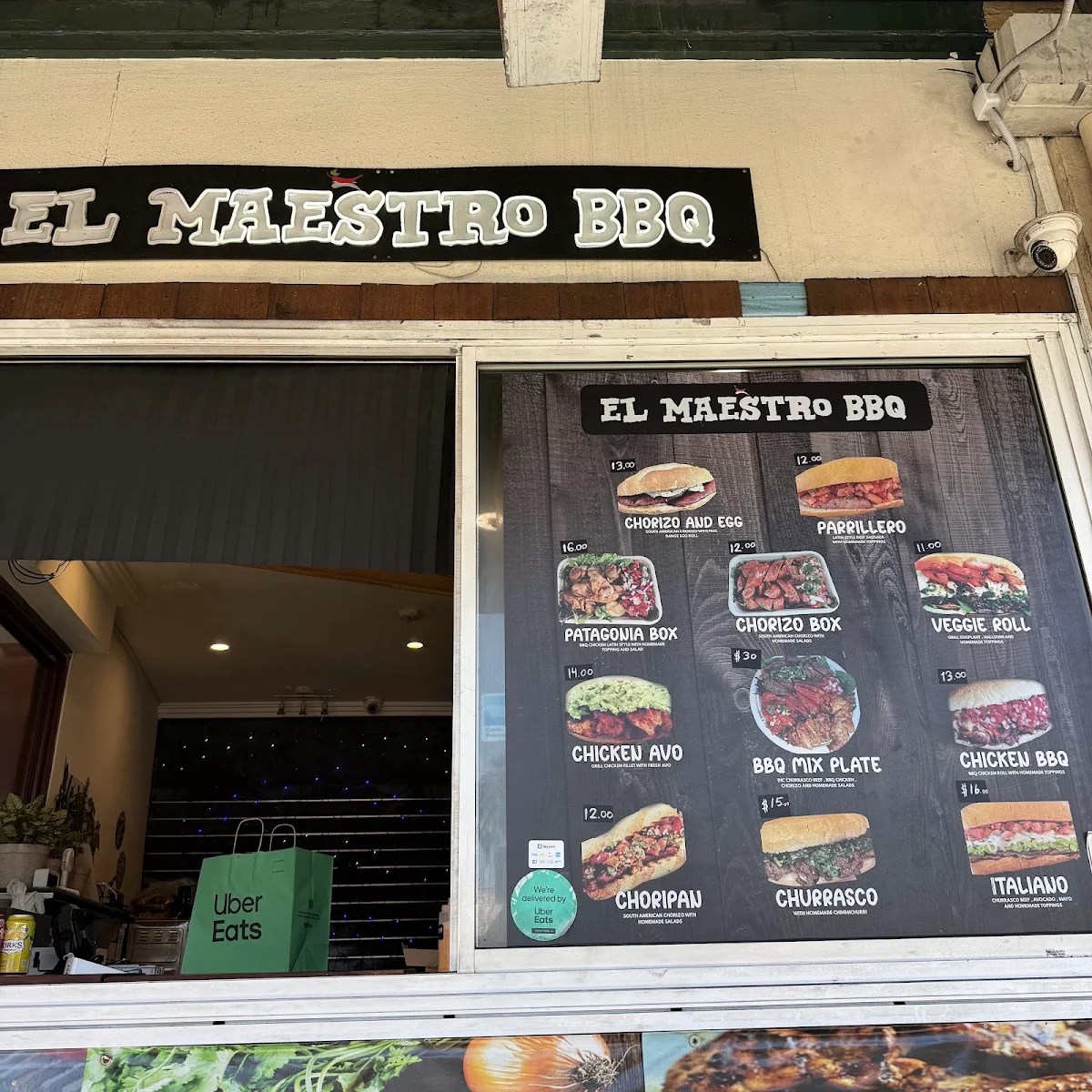 Menu, El Maestro BBQ