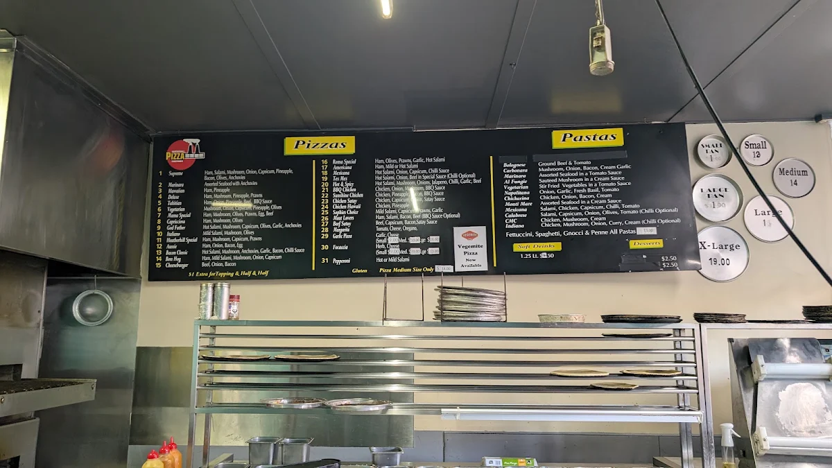 Menu, Heatherhill Pizza Factory