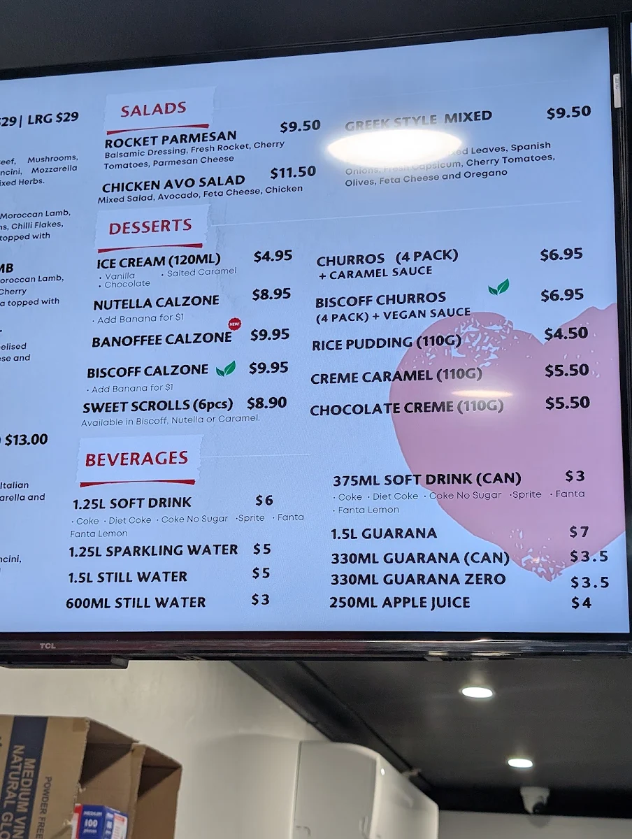 Menu, I Love Pizza Hamilton