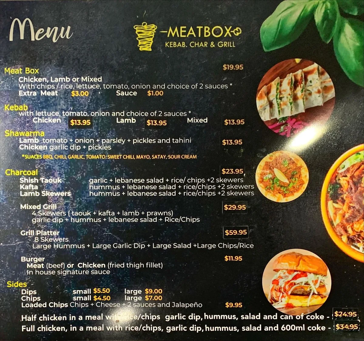 Menu, MeatBox