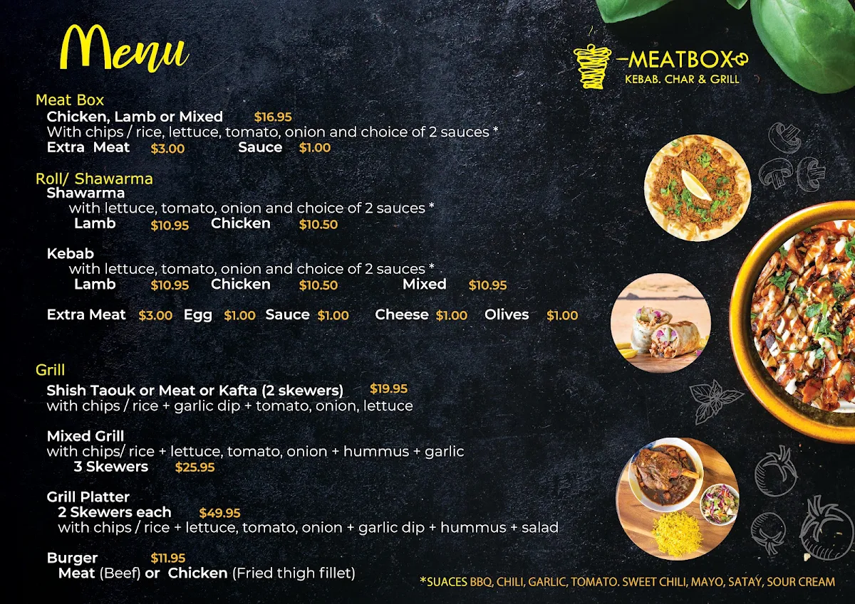 Menu, MeatBox