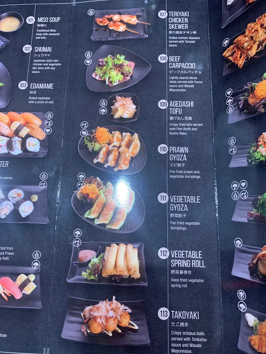 Menu, Okami Japanese Restaurant