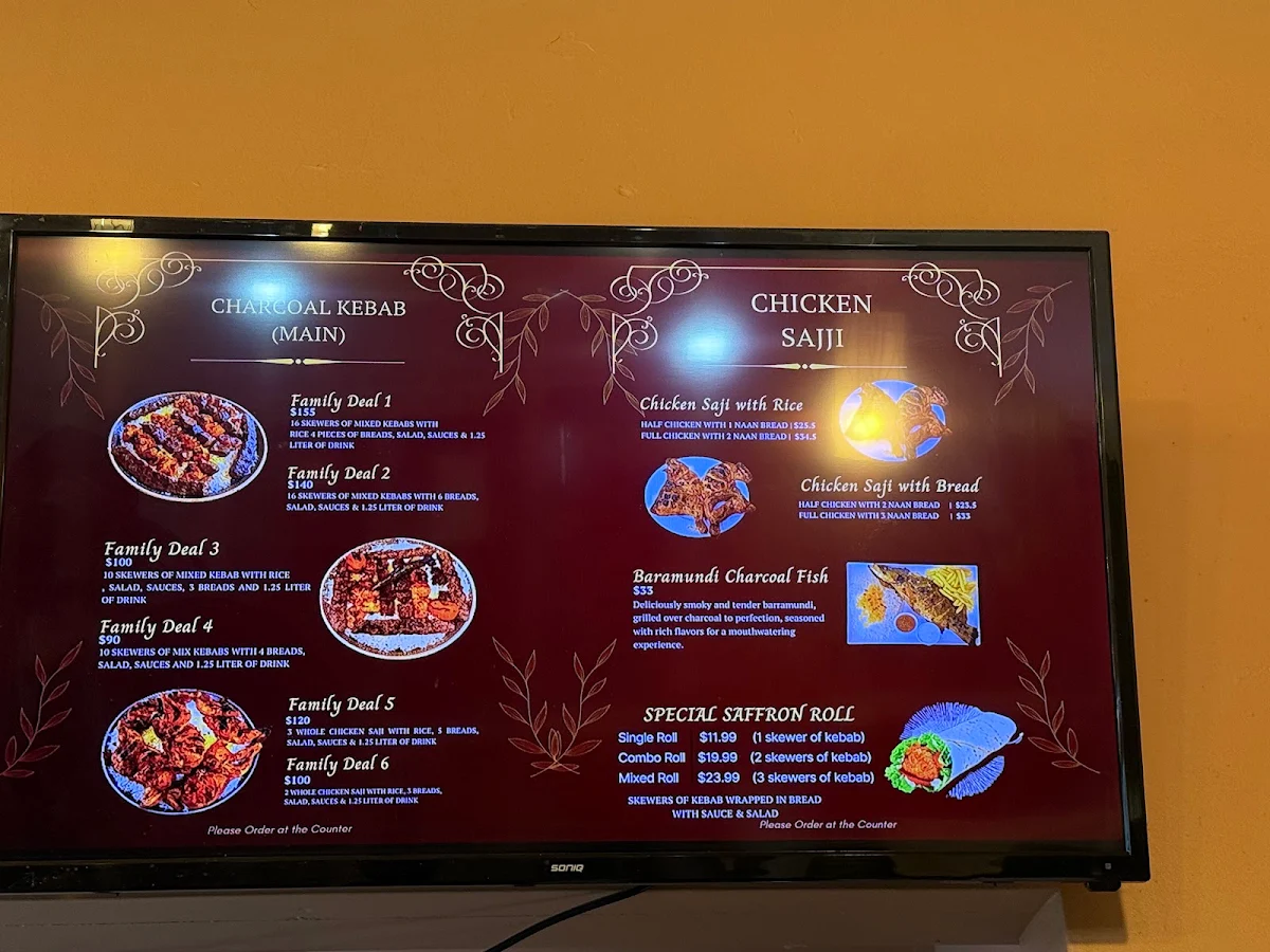 Menu, Saffron Club