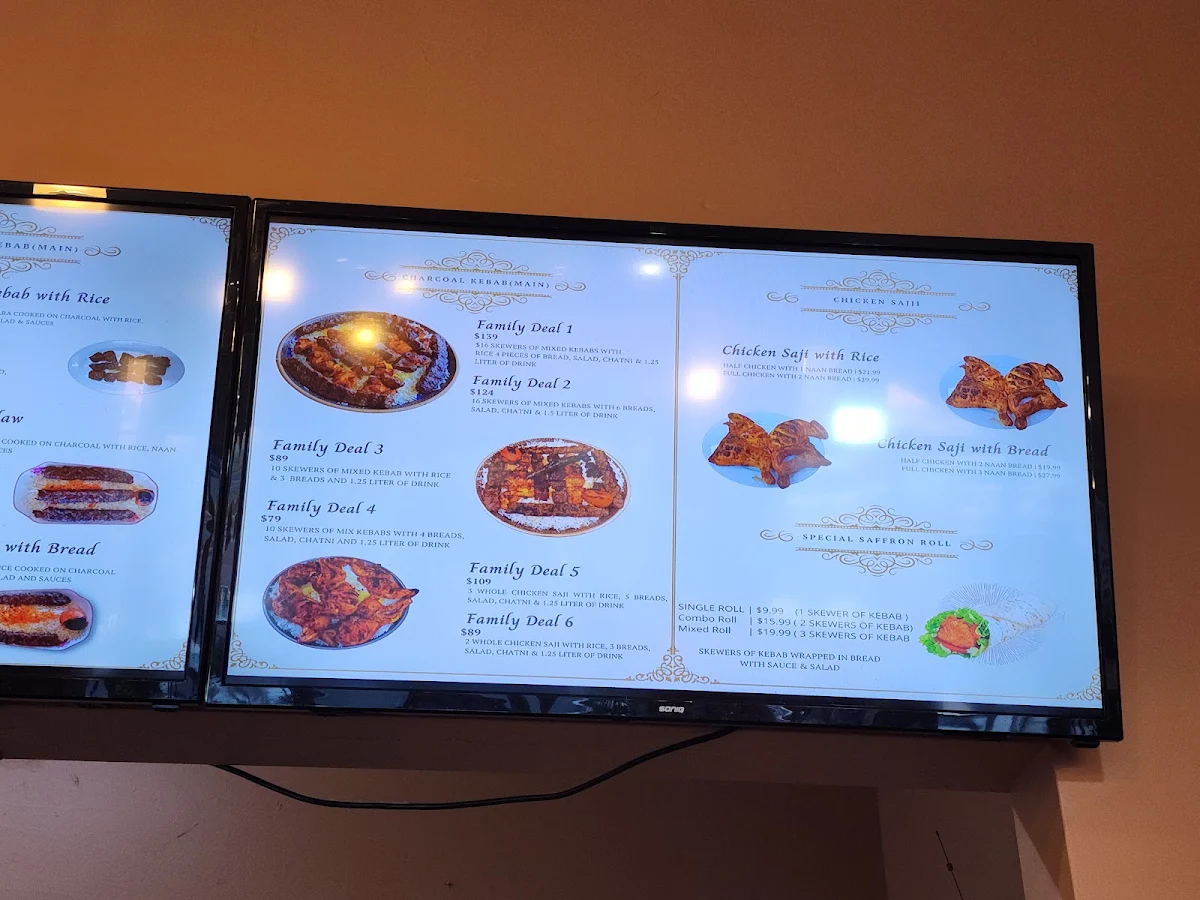 Menu, Saffron Club