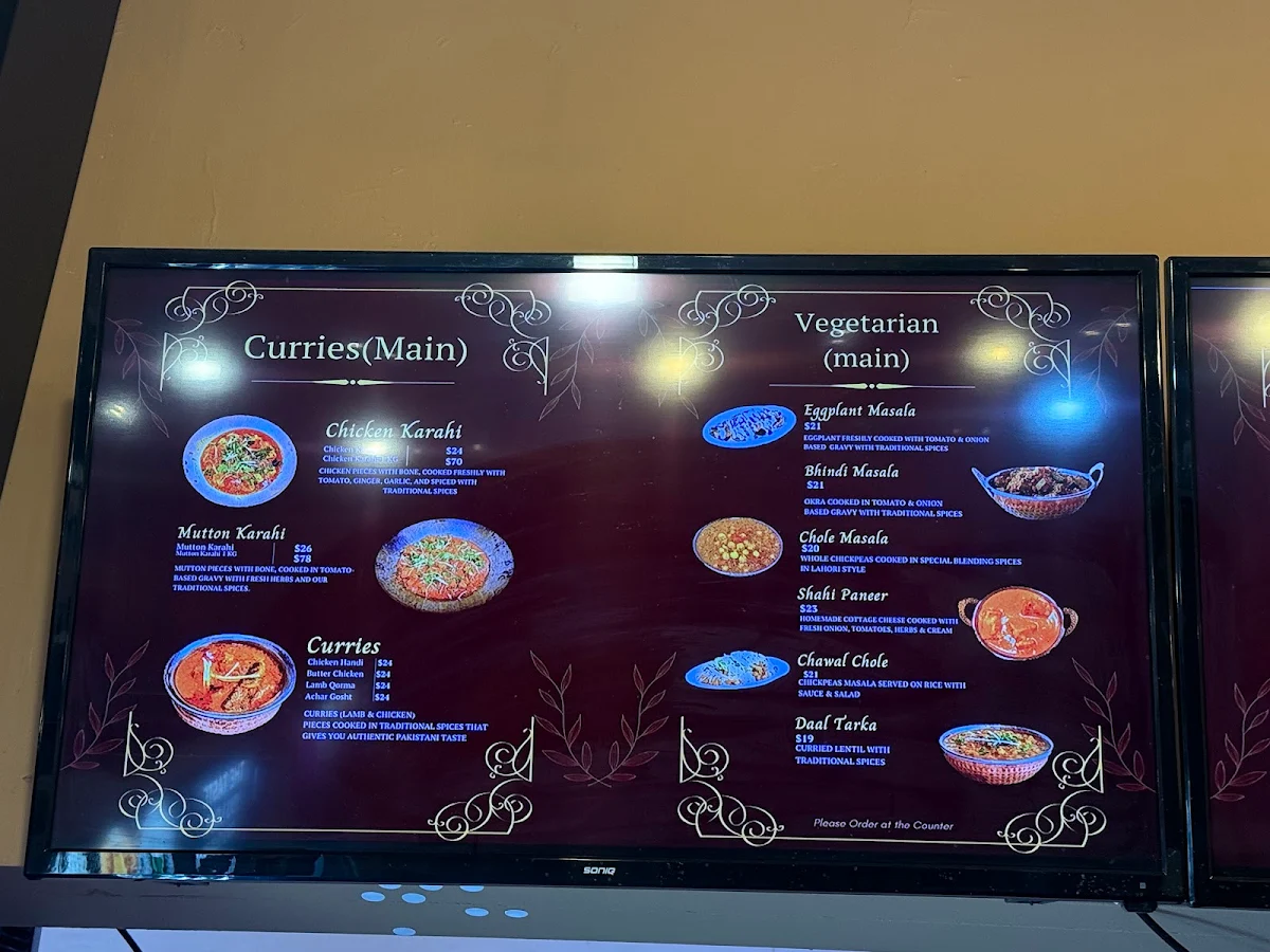 Menu, Saffron Club