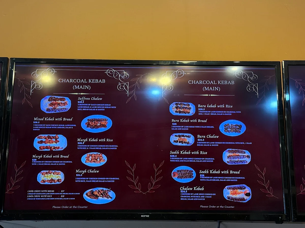 Menu, Saffron Club