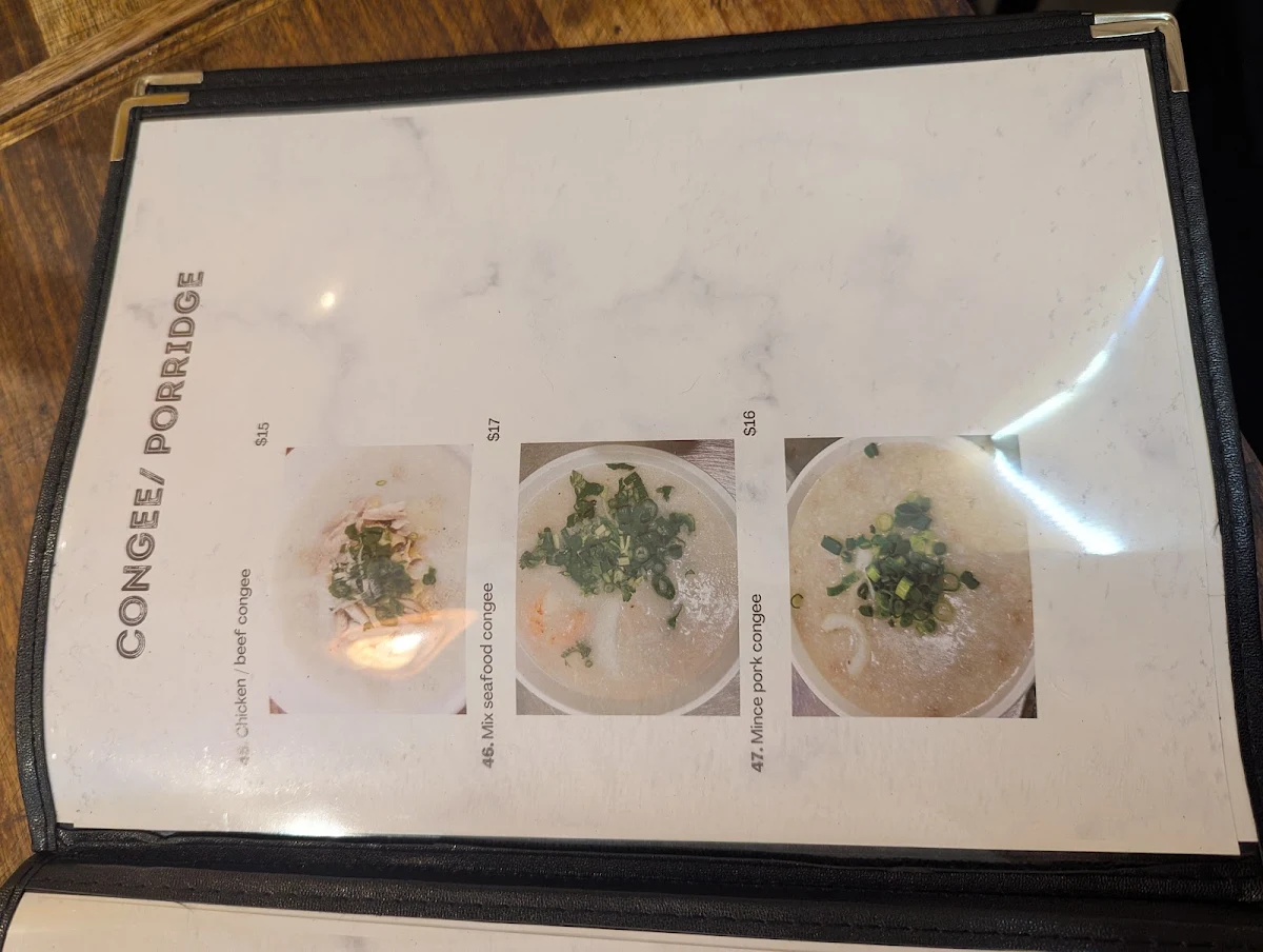 Menu, Pho Nam Dinh Marrickville
