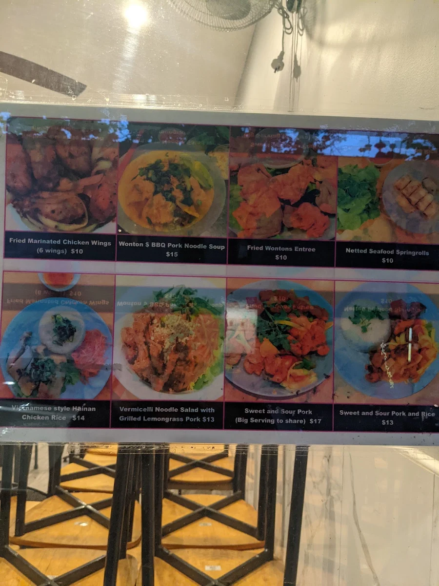 Menu, Water lily Vietnamese restaurant
