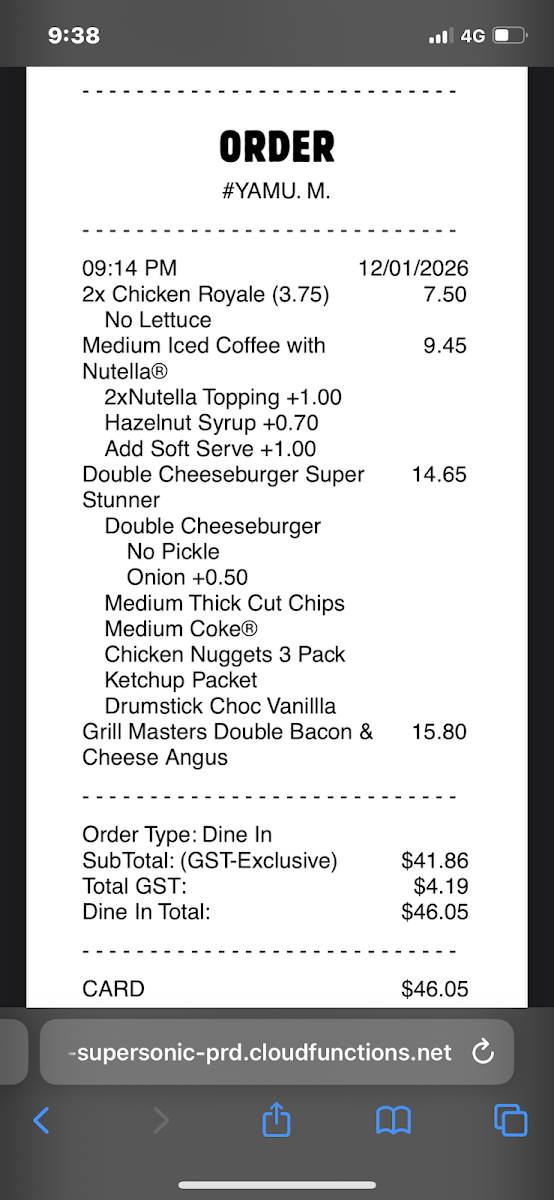 Menu, Hungry Jack's Burgers Smithfield Sydney