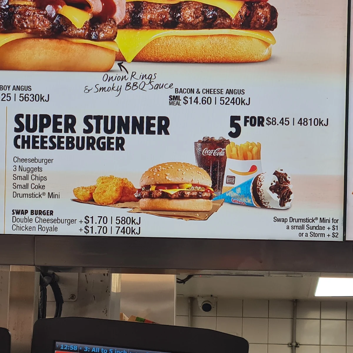 Menu, Hungry Jack's Burgers Smithfield Sydney