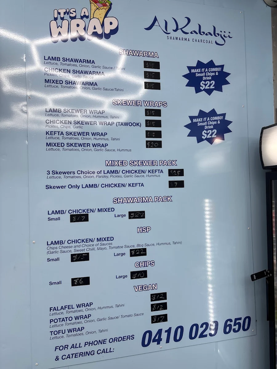 Menu, Al Kababjii