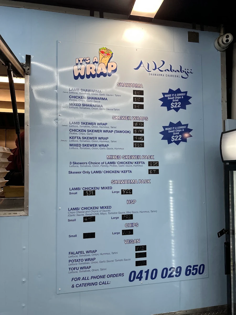 Menu, Al Kababjii
