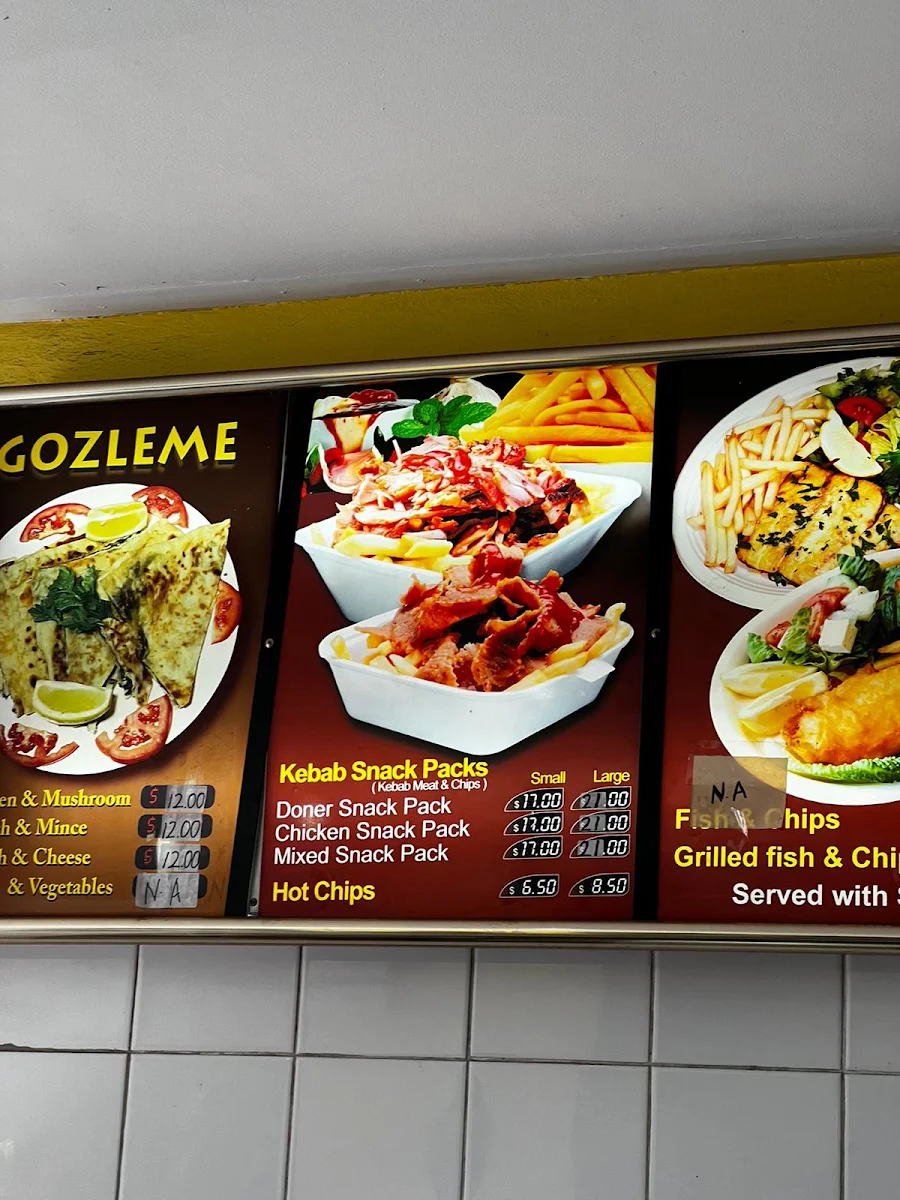 Menu, Kismet Kebab&Pizza