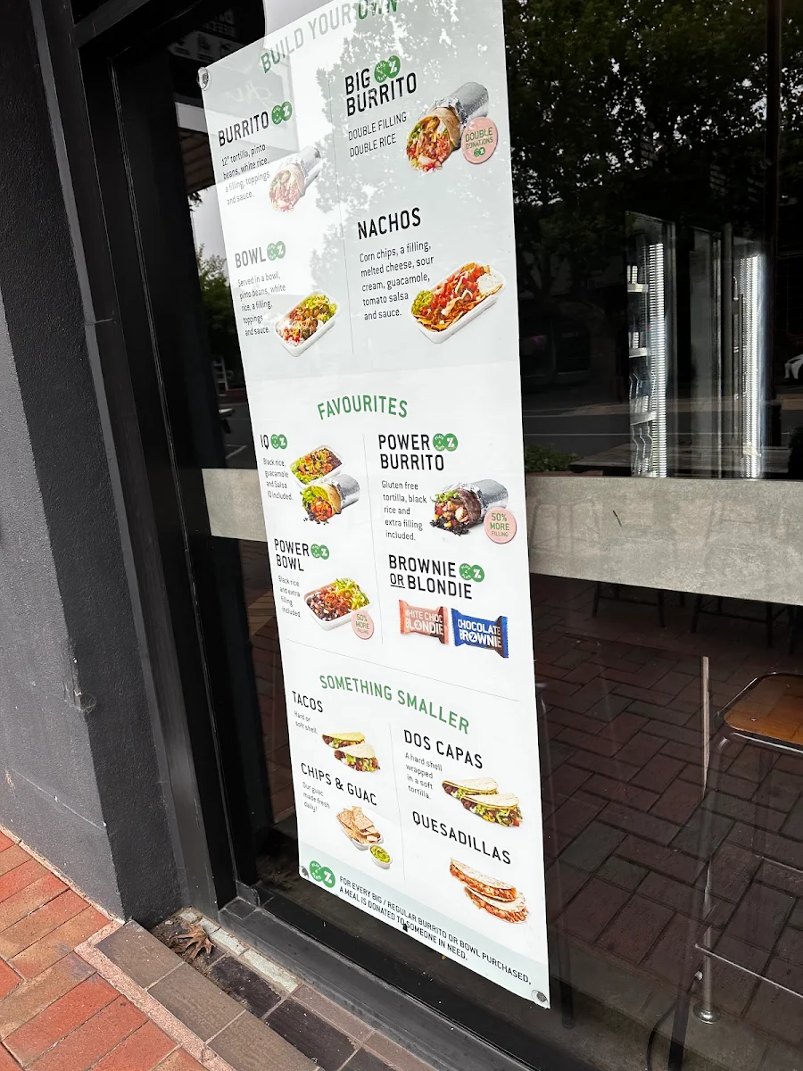 Menu, Zambrero Wangaratta