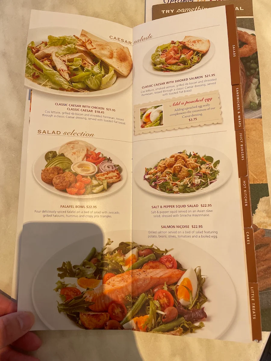 Menu, Dôme Café - Coogee