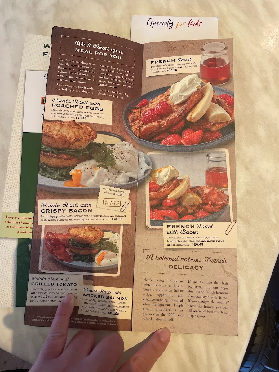 Menu, Dôme Café - Coogee