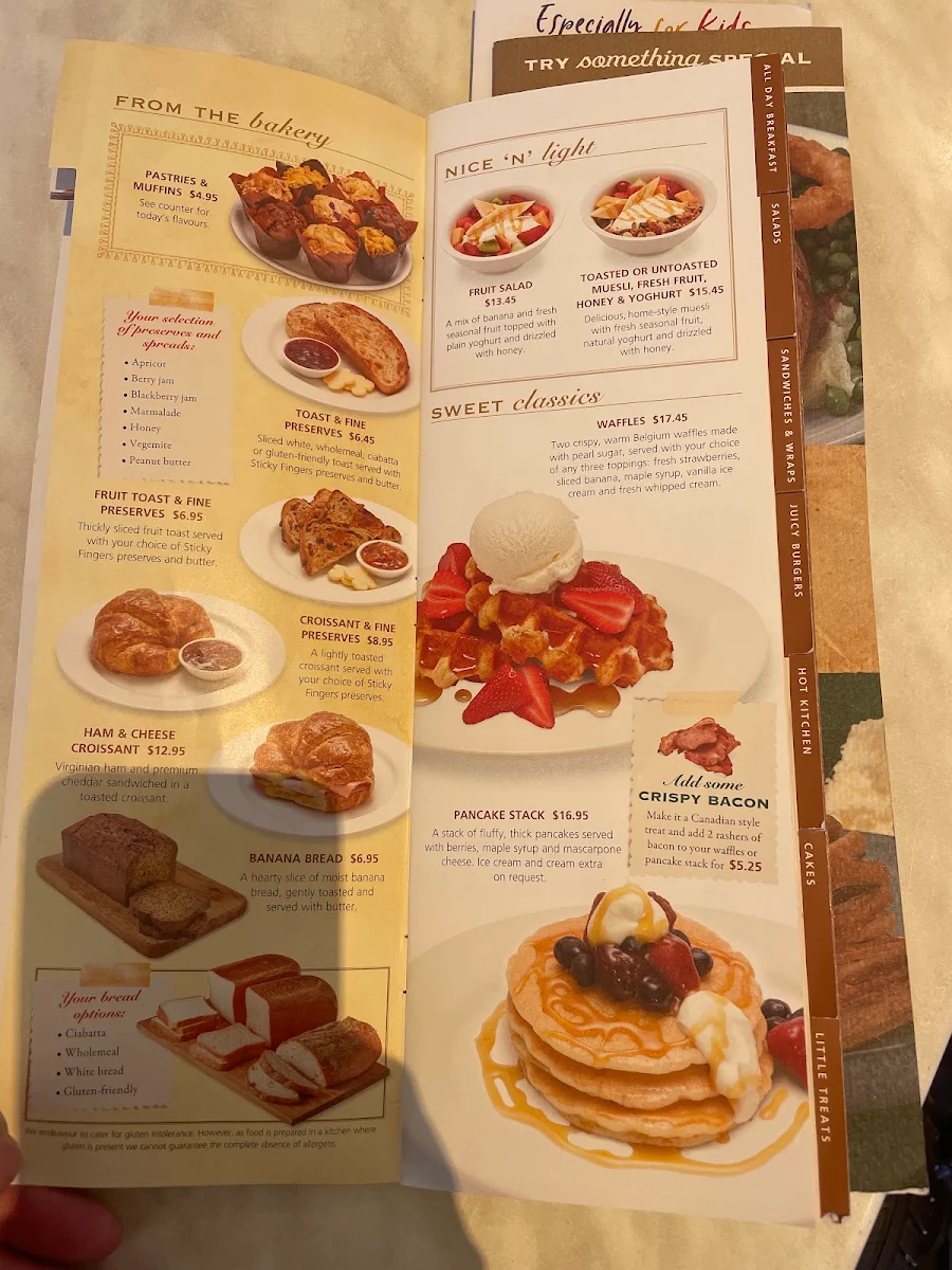 Menu, Dôme Café - Coogee