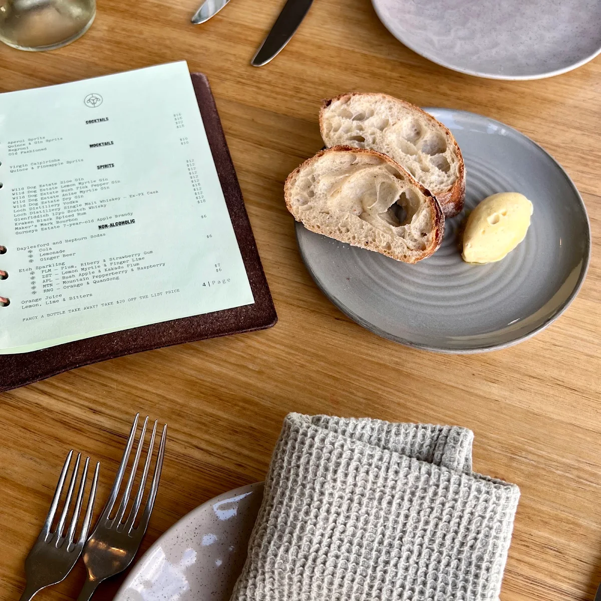 Menu, Hogget Kitchen