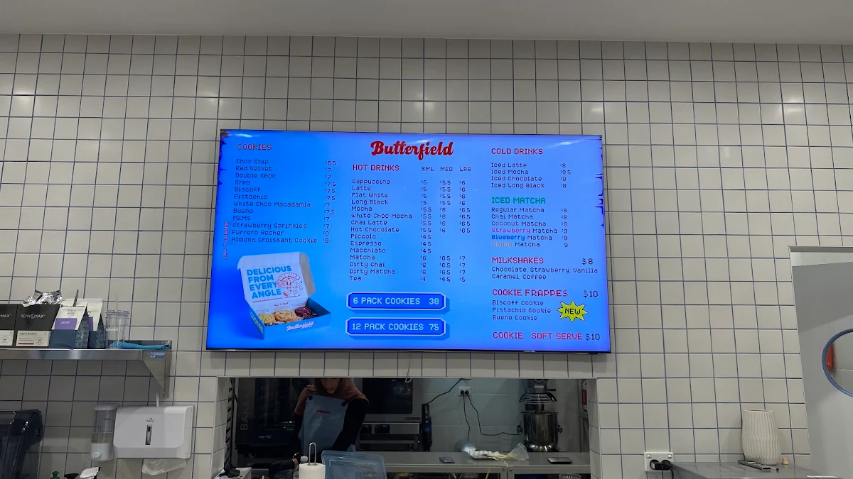 Menu, Butterfield Cookies