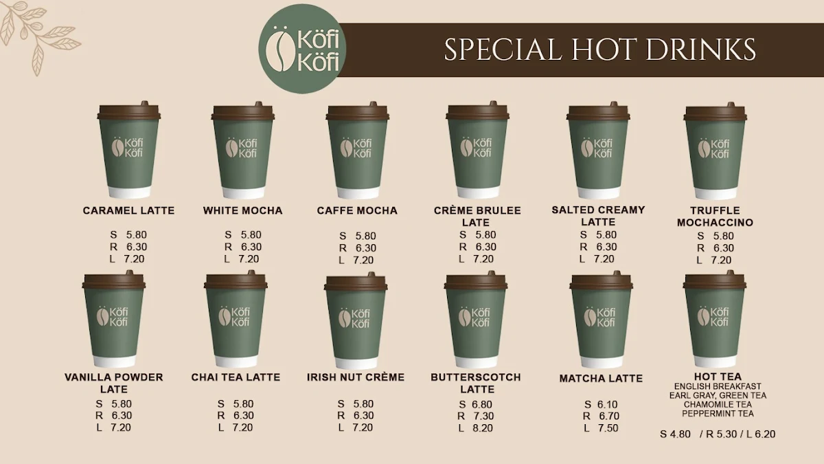 Menu, Kofi Kofi