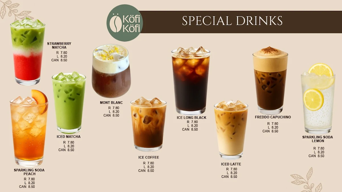Menu, Kofi Kofi