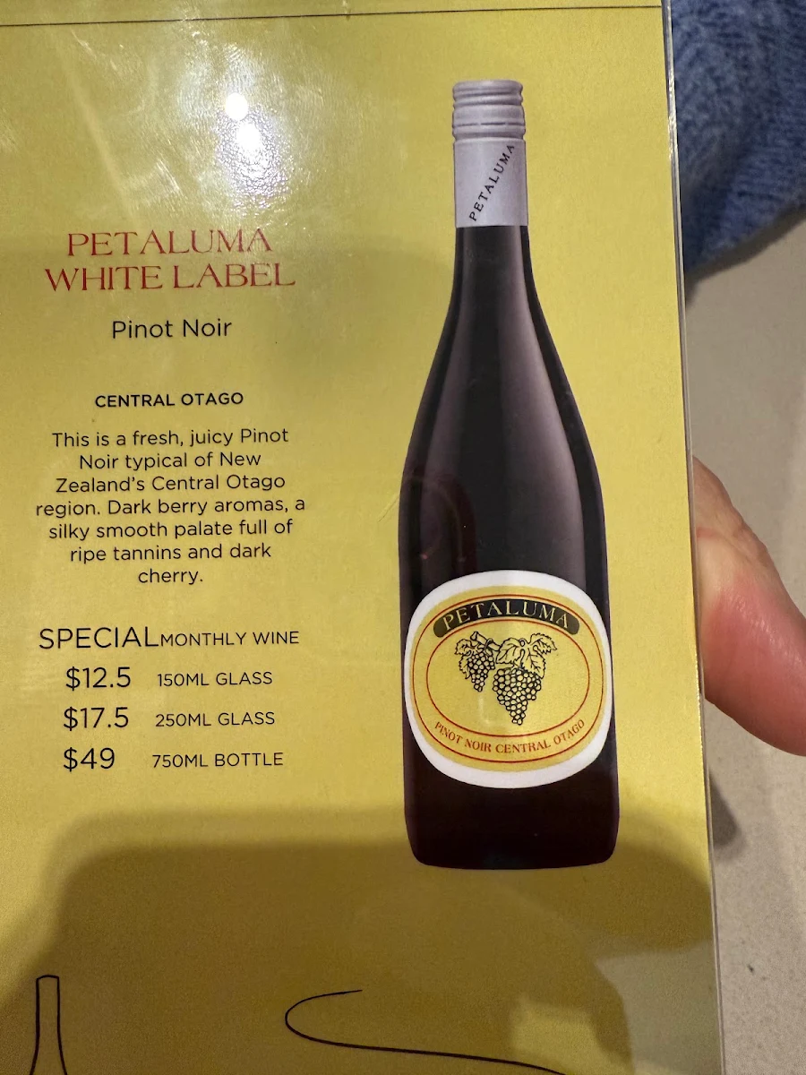 Menu, Saltbush Bar & Grill