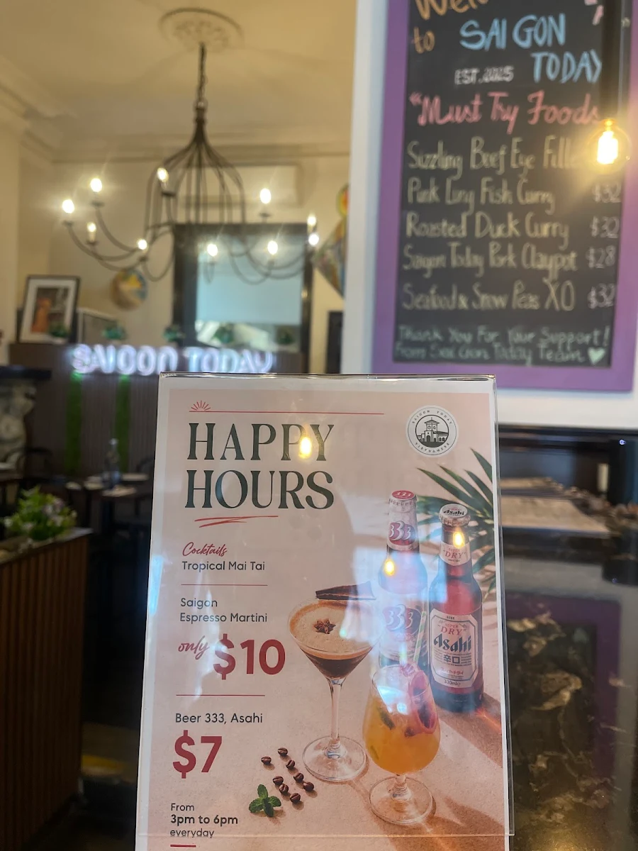Menu, Saigon Today