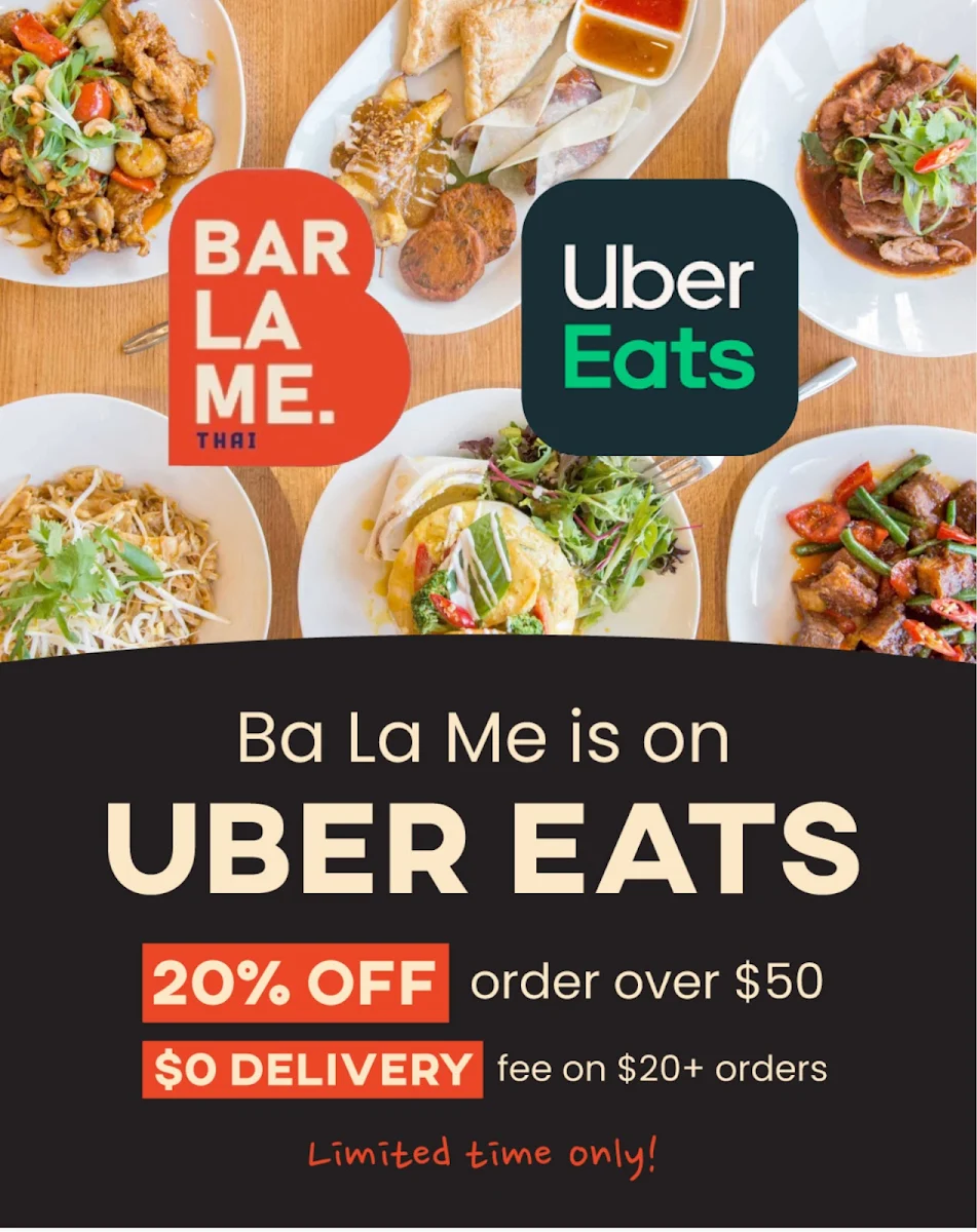 Menu, Barlame Thai Restaurant