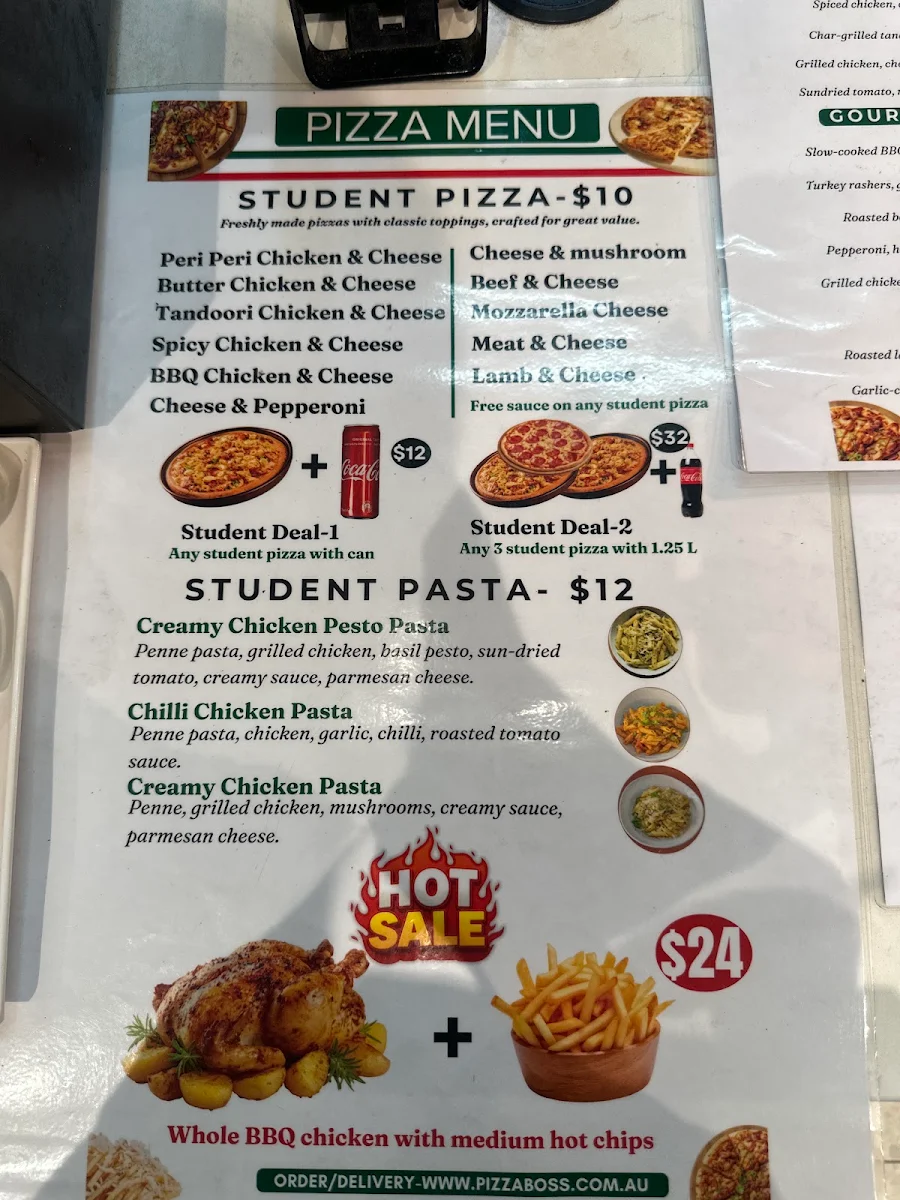 Menu, Pizza Boss Lakemba