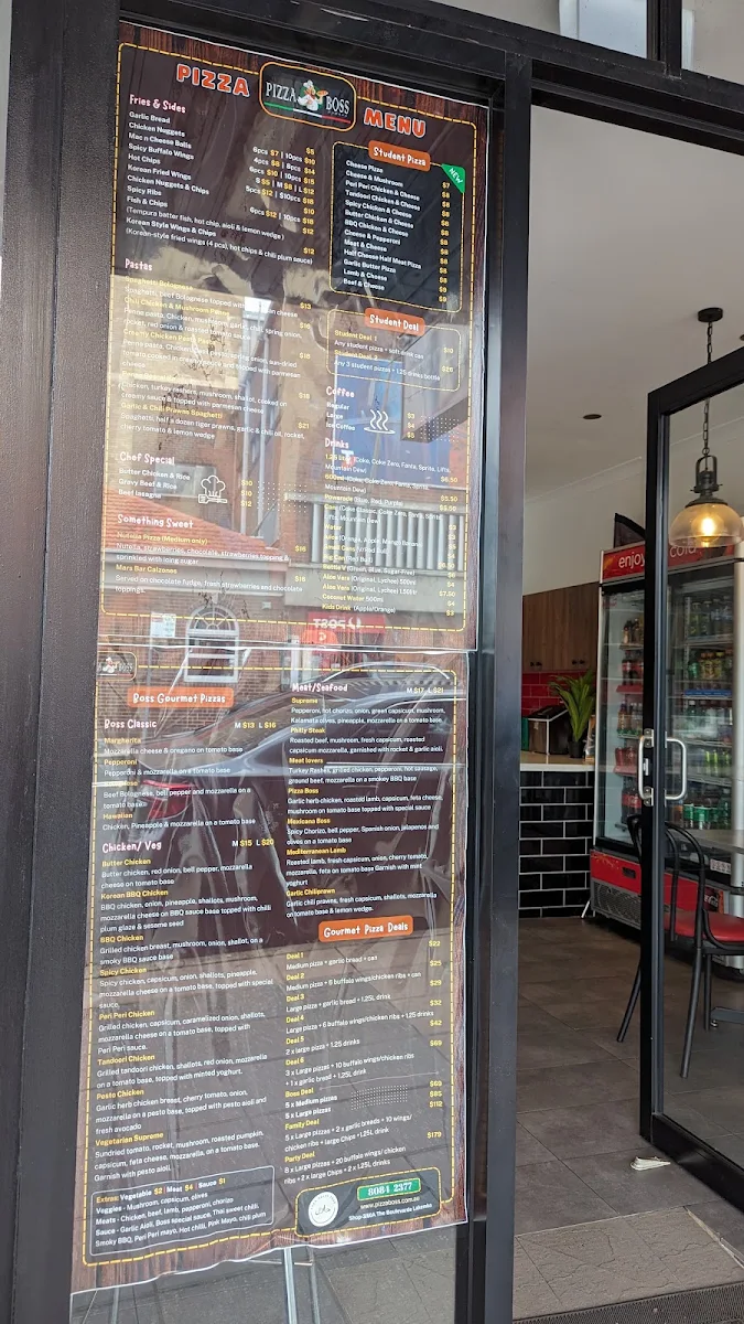 Menu, Pizza Boss Lakemba