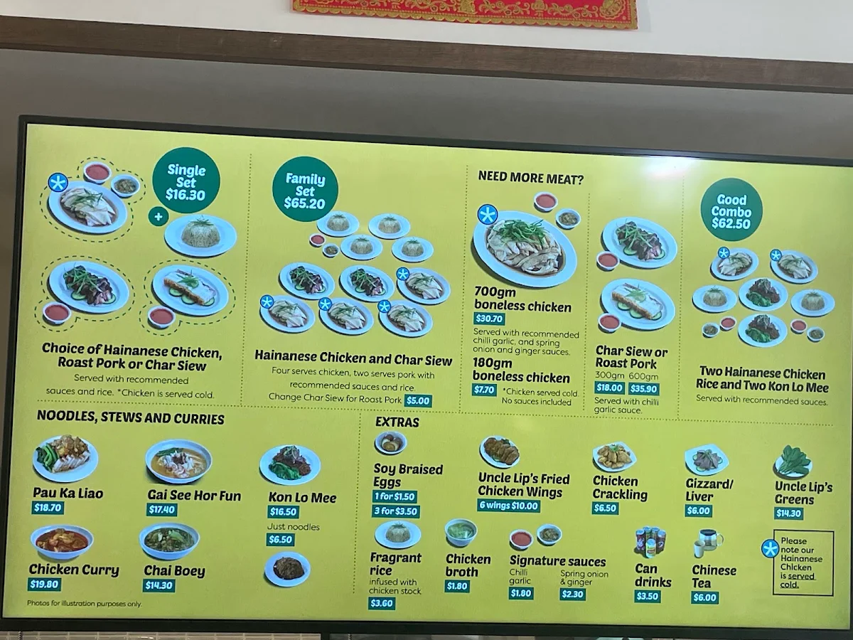 Menu, Gai Wong