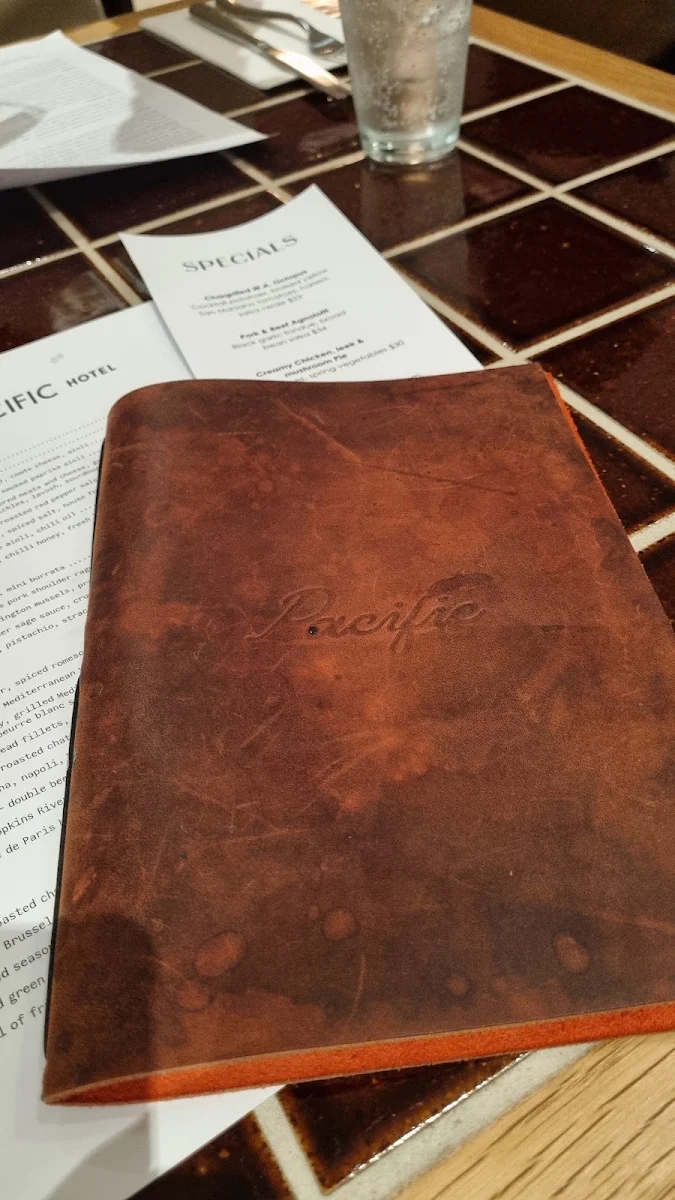 Menu, Grand Pacific Hotel Lorne