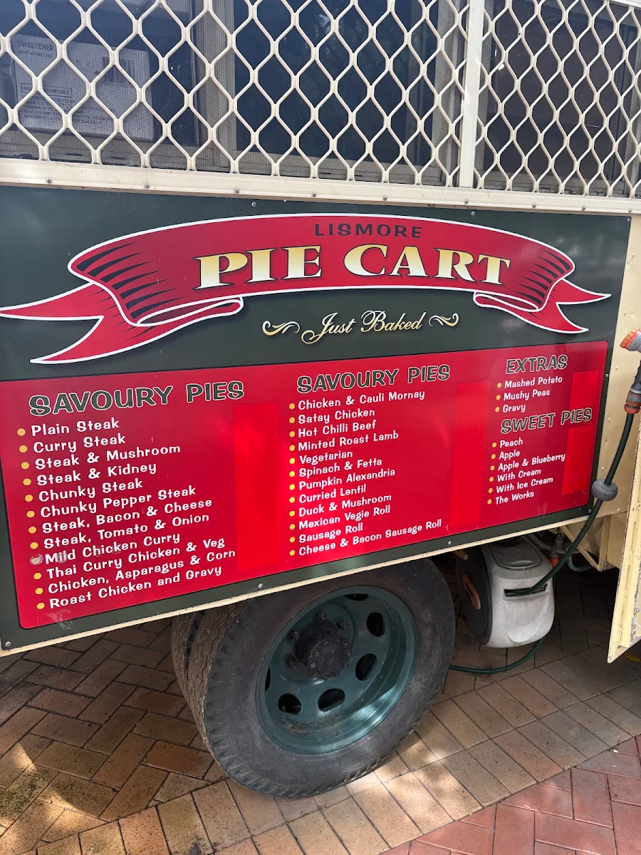 Menu, Lismore Pie Cart
