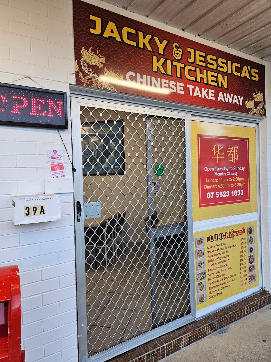 Menu, Jacky and Jessicas kitchen