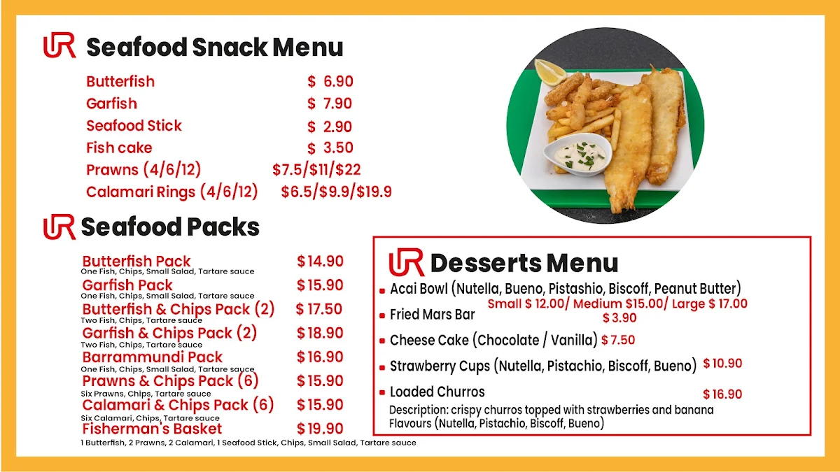 Menu, Uncle Rooster