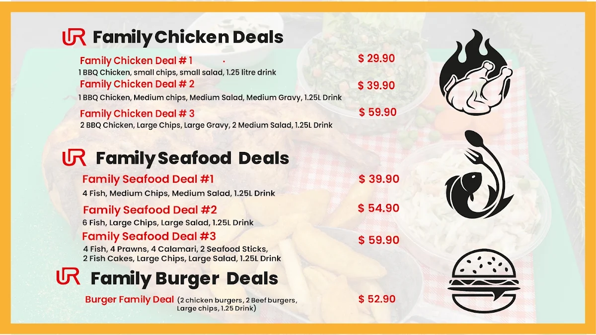 Menu, Uncle Rooster