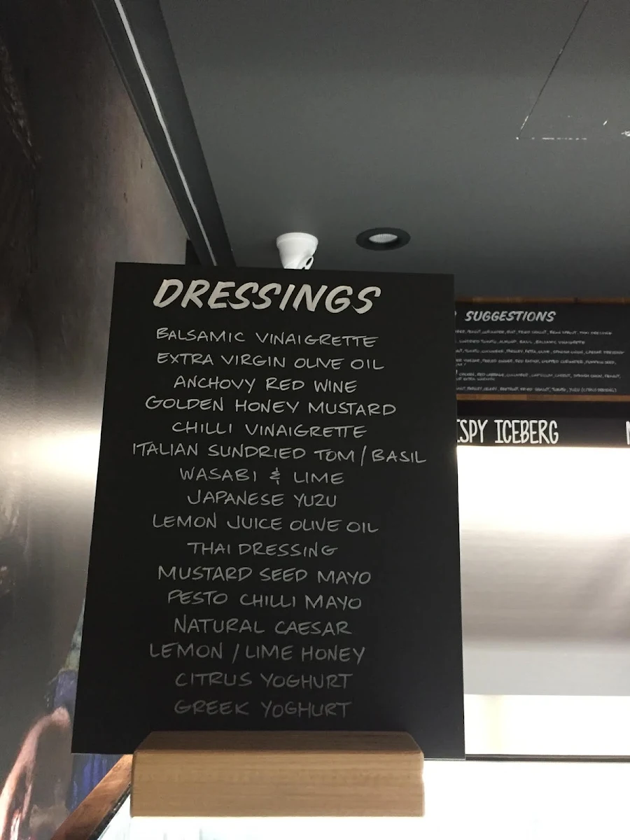 Menu, Stock Market Kitchen