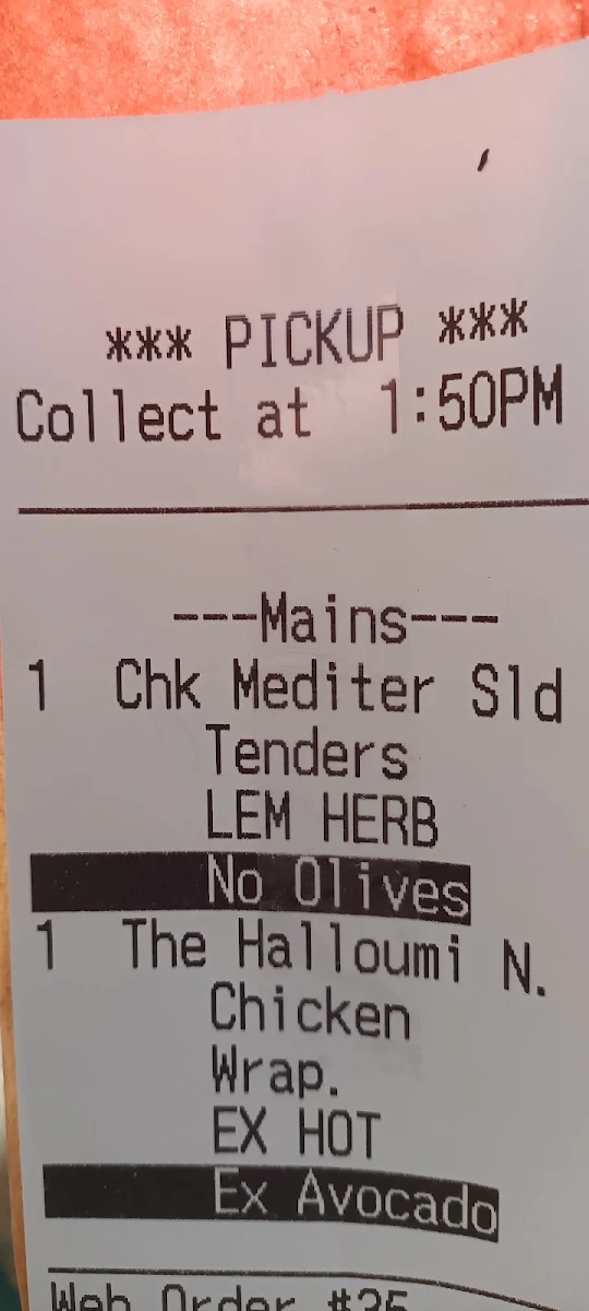 Menu, Nando's Buranda