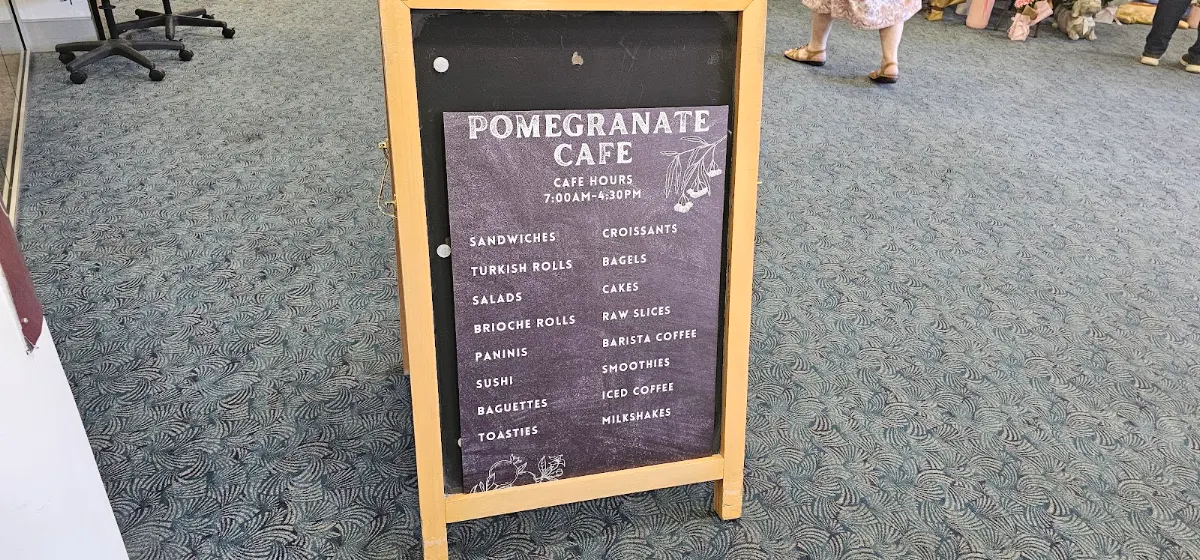 Menu, Pomegranate Cafe