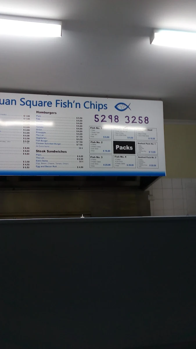 Menu, Norlane（Labuan Square）Fish and Chips