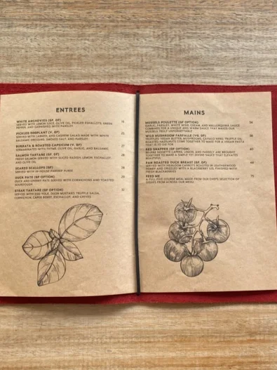 Menu, Pistou