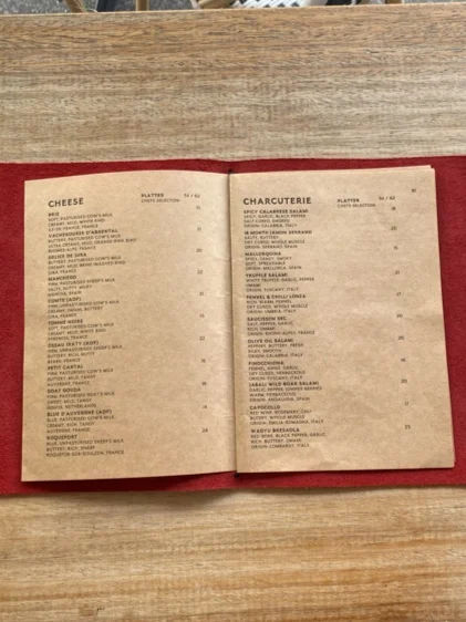 Menu, Pistou