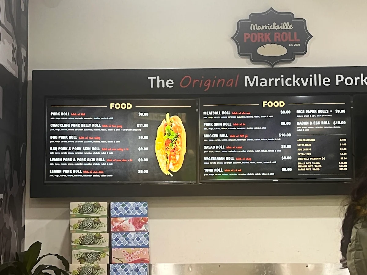 Menu, Marrickville Pork Roll