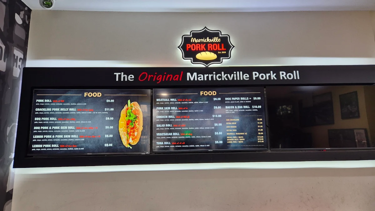 Menu, Marrickville Pork Roll