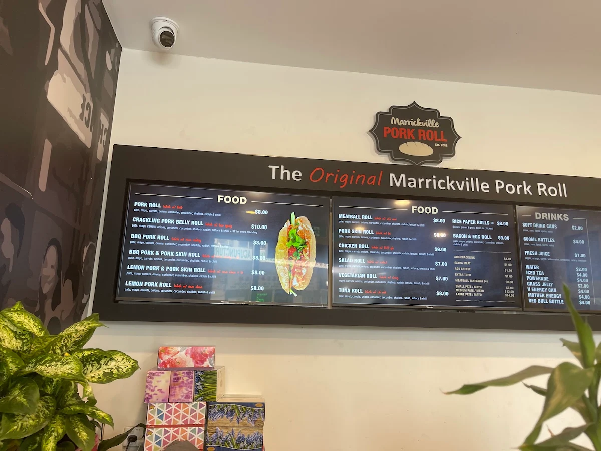 Menu, Marrickville Pork Roll