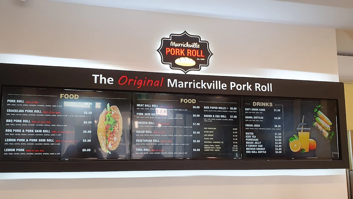 Menu, Marrickville Pork Roll