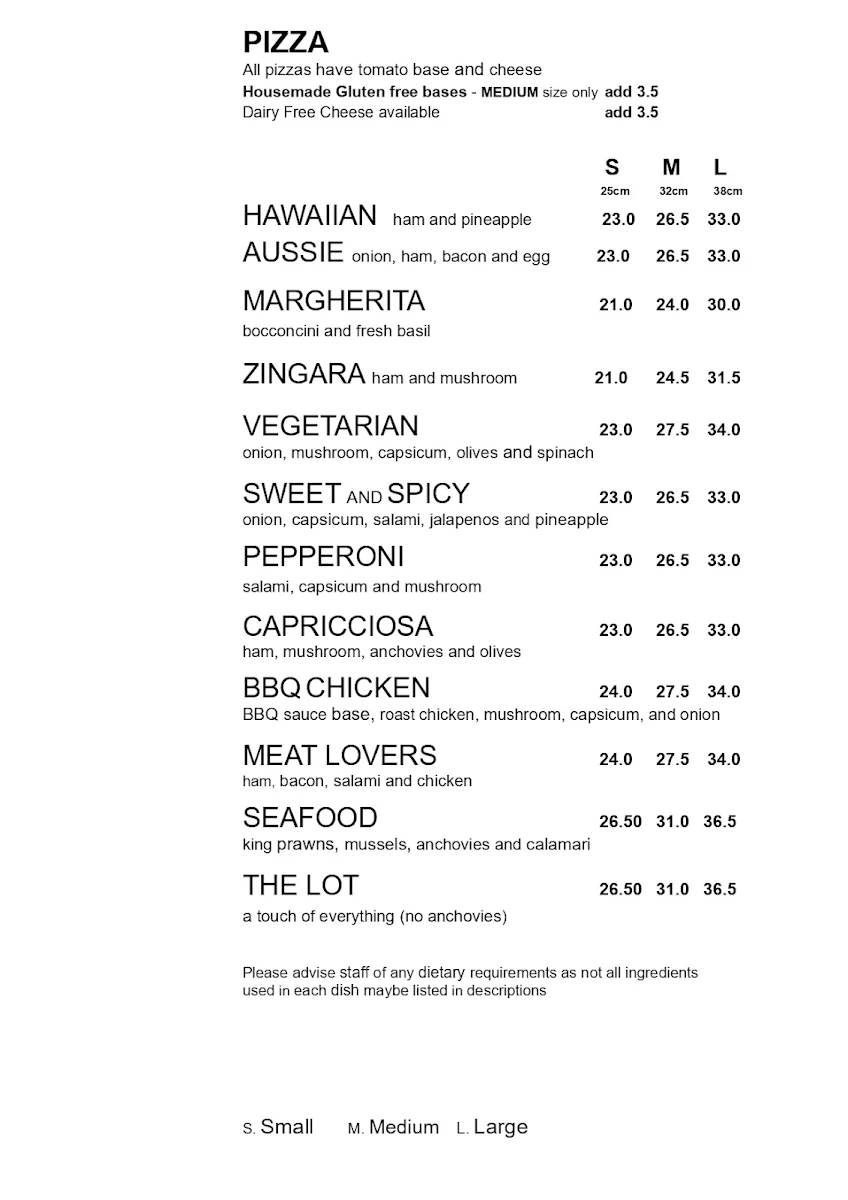 Menu, Amici