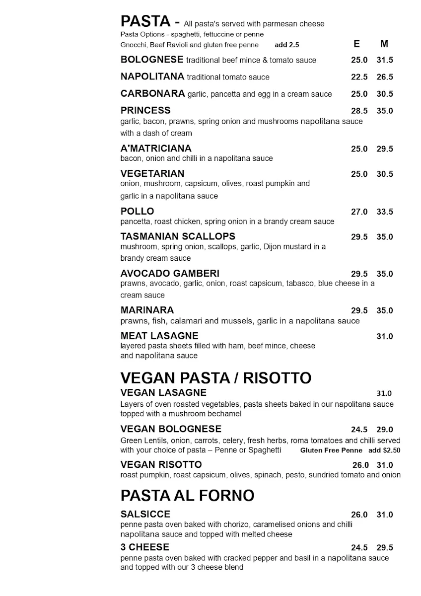 Menu, Amici